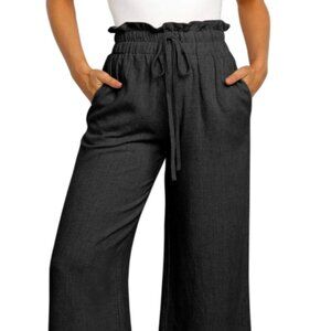 NWOT Linen High Waist Wide Leg Pants Trousers